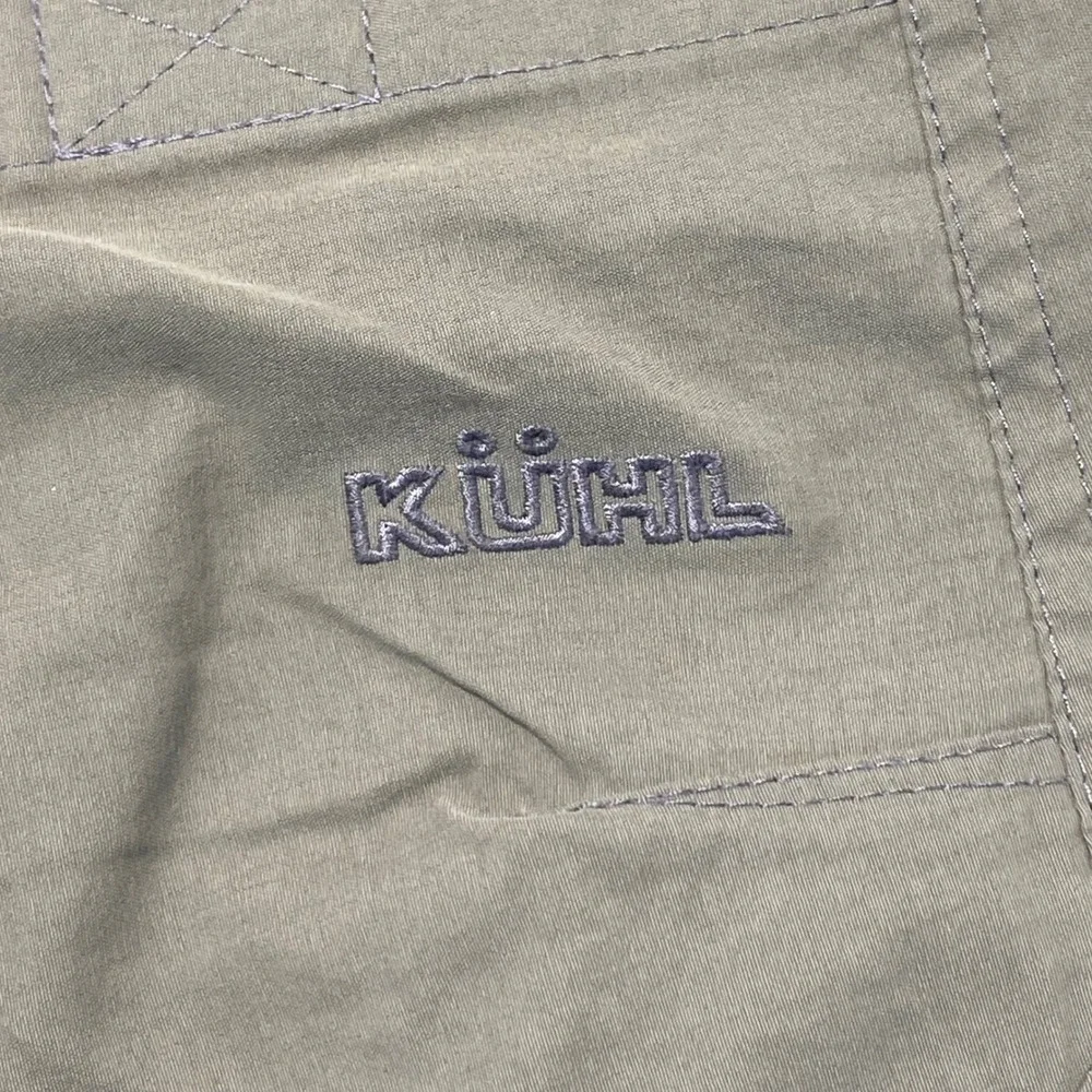 Kuhl Renegade Convertible Stealth Pants Mens 40x32 Khaki Tan ZipOff Hiking Cargo